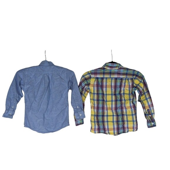 The Children's Place Sz S 5/6 Boy's Long Sleeve Button Down Shirts Lot of 2 - Picture 2 of 5